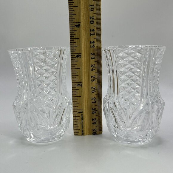 Crystal Violet Vases Mini Flower Vases 24% Lead Crystal Cristal D'Arques - Picture 4 of 7